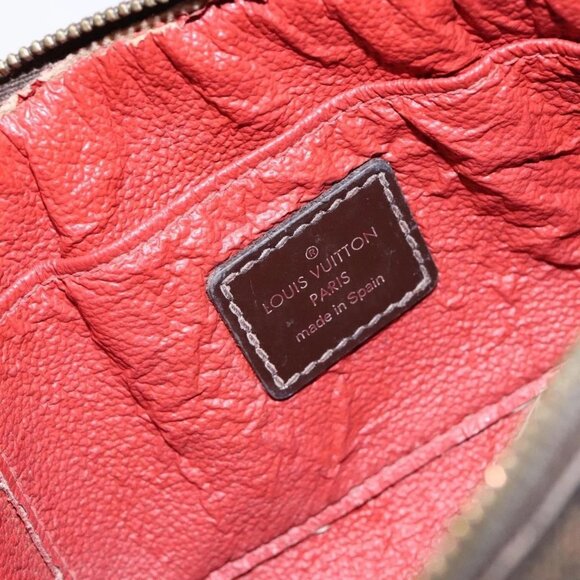 LOUIS VUITTON Damier Ebene Pochette Cosmetic PM Pouch N47516 LV Auth 138275 - Picture 10 of 16